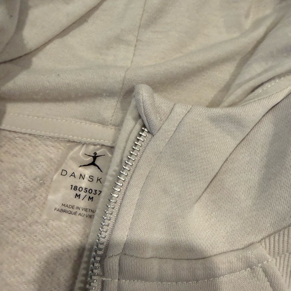 Danskin women’s Light Gray/Beige Zip Up Sweater - Picture 2 of 3